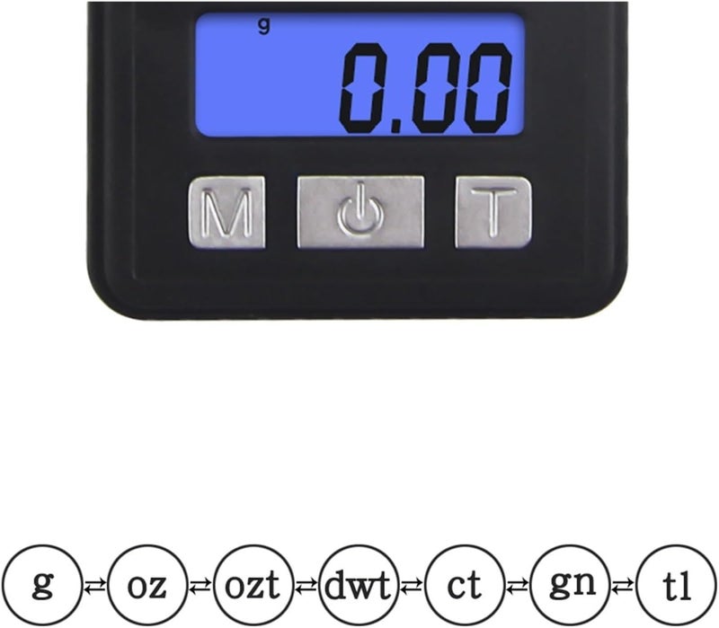 0.01g Digital Pocket Scale Portable LCD Electronic Jewelry Scale Gold Diamond Herb Balance Weight Weighting Scale(One Color 100g) - Image 3