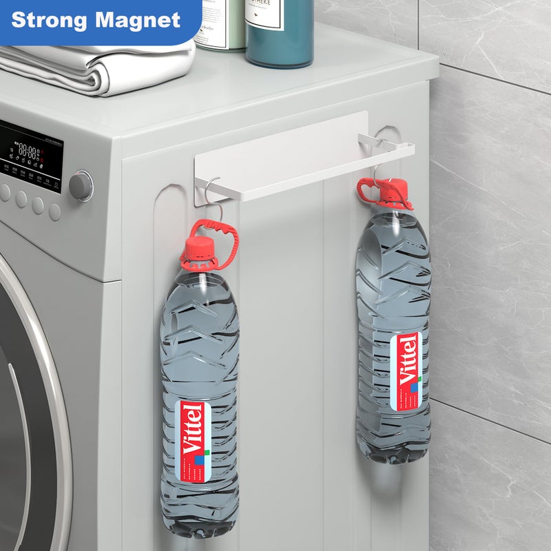 Thipoten Magnetic Hanger Organizer, Thipoten Hangers Holder for Washing Machine, Holding up to 30 Velvet/Wire/Plastic Hangers, Perfect Space Saver for Laundry Room (1, White) - Image 3