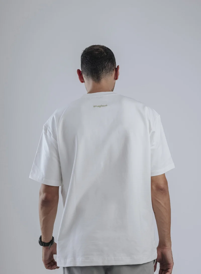 Snugface Snugface The Big Pocket oversized Tshirts, White, SF15-2WHT, Size-S