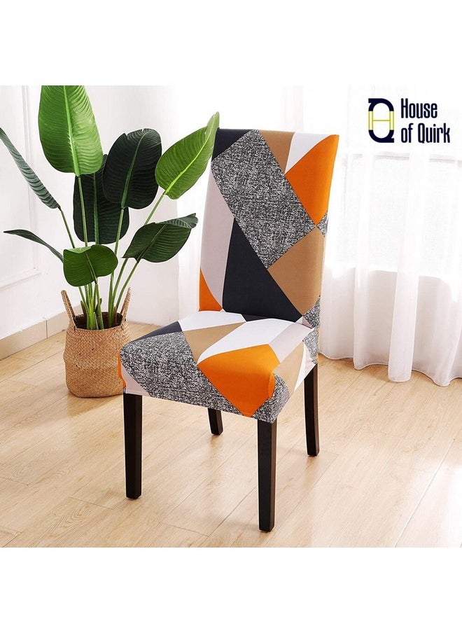 HOUSE OF QUIRK House of Quirk Dining Chair Cover with Table Covers for Kitchen Waterproof Dining Table Cloth (Multi Prism, 1 Table Cover + 4 Chair Cover)  - Image 4