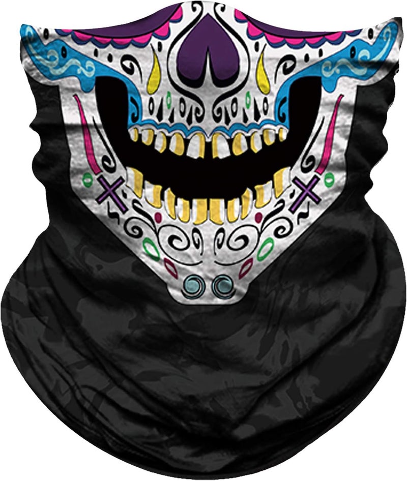 Obacle Skull Face Mask for Women Dust Wind Sun Protection Rave Festival Riding - Image 1