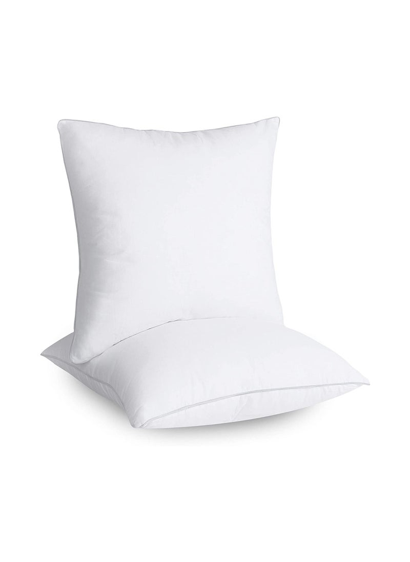 House One 2 Pieces | Microfibre Square Cushion Filler Microfiber - White  - Image 1