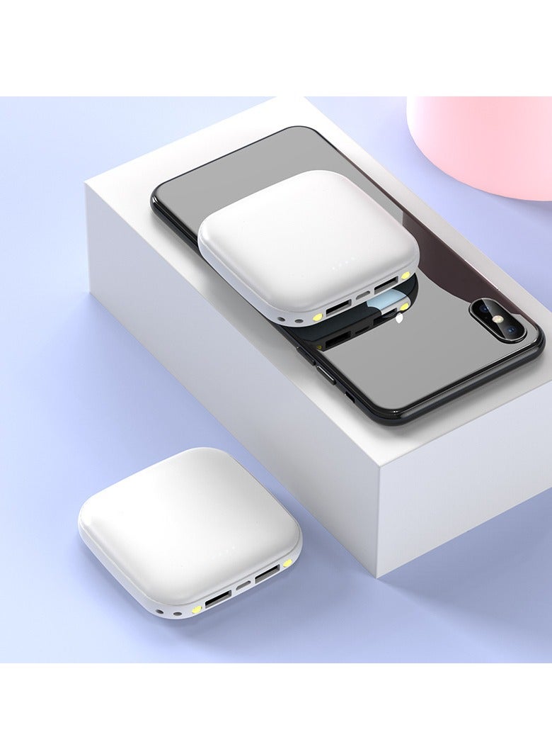20000 mAh portable power bank, creative high-looking mini large-capacity fast-charging power bank (white)  - Image 1