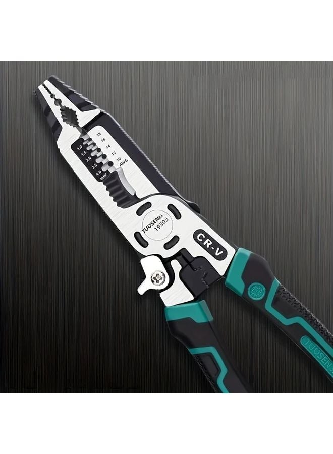 10 In 1 Industrial Grade Japanese Style Pointed Mouth Oblique Nose Wire Pliers - Image 2