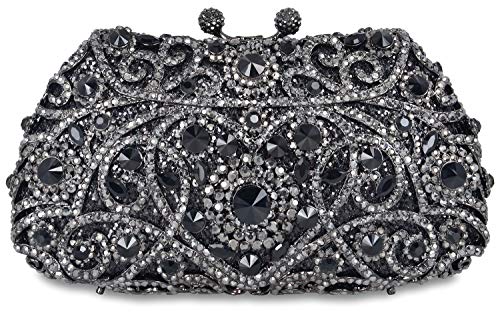 MOSSMON Formal Rhinestone Crystal Clutch Evening Wedding Bag For Women - Image 1