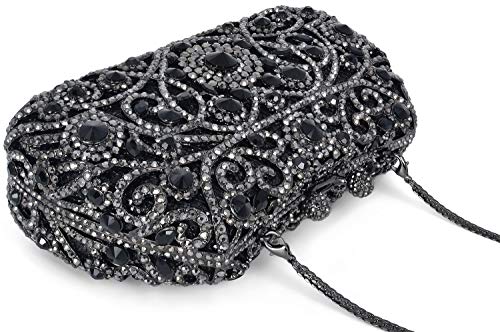 MOSSMON Formal Rhinestone Crystal Clutch Evening Wedding Bag For Women - Image 4