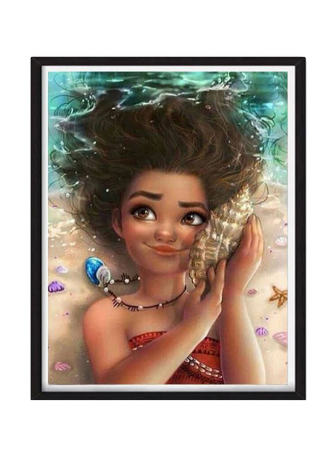 مجموعة تطريز اللوحات الفنية بالألماس يمكنك فعلها بنفسك مع مثقاب كامل مقاس 25×30 سم بني/أخضر/وردي - Image 2