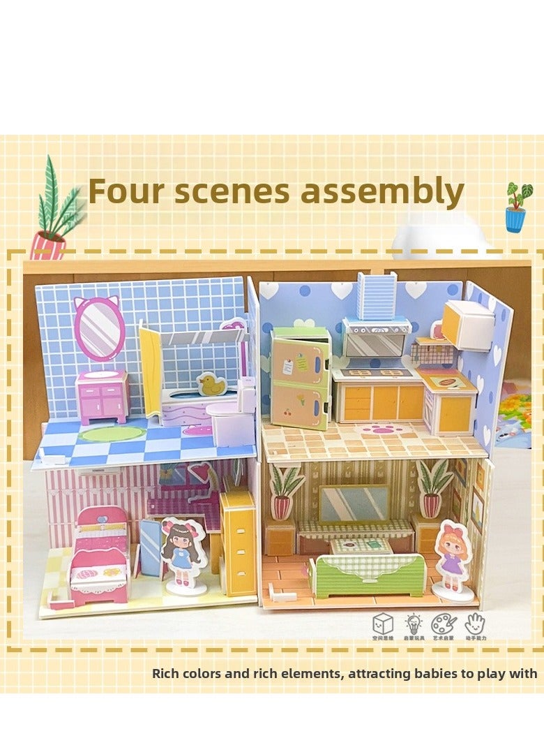 3D Puzzle for Toddlers - DIY Assembly Toys, 4-Piece Large Block Jigsaw Set, Educational Building Toy for Kids Ages 2+ - Image 1