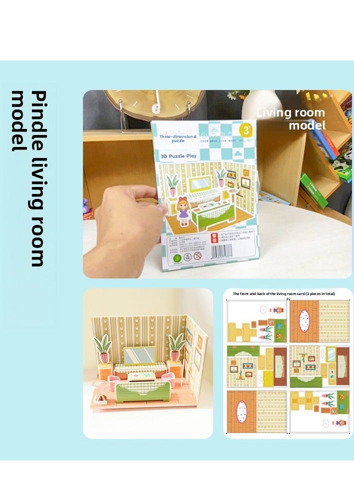 3D Puzzle for Toddlers - DIY Assembly Toys, 4-Piece Large Block Jigsaw Set, Educational Building Toy for Kids Ages 2+ - Image 4