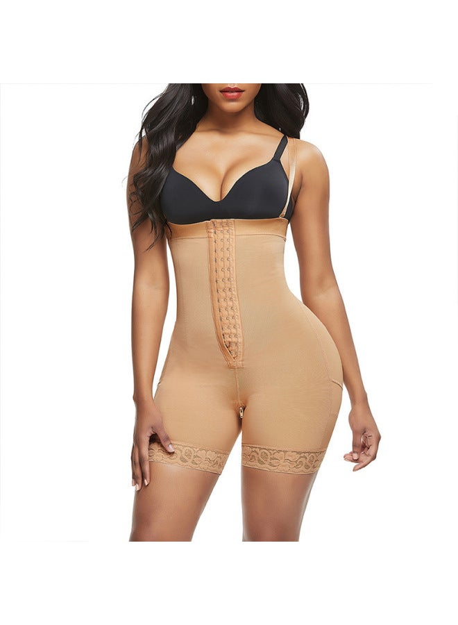 One-piece Shapewear With Zipper And Button Closure, Body Shaping Corset, Slimming Bodysuit Lifting Pants Shaping Buttocks