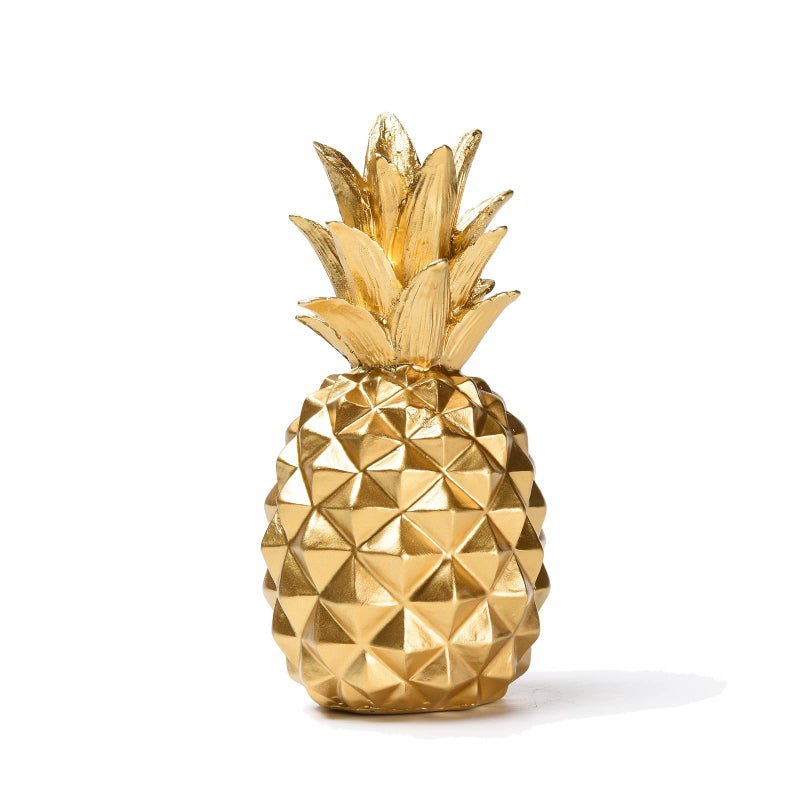 BRABUD Resin Pineapple Statue Gold Modern Simple Style Art Sculpture Living Room Bedroom Office Desktop Porch Piano Desktop Decoration 78H TQGJBS99