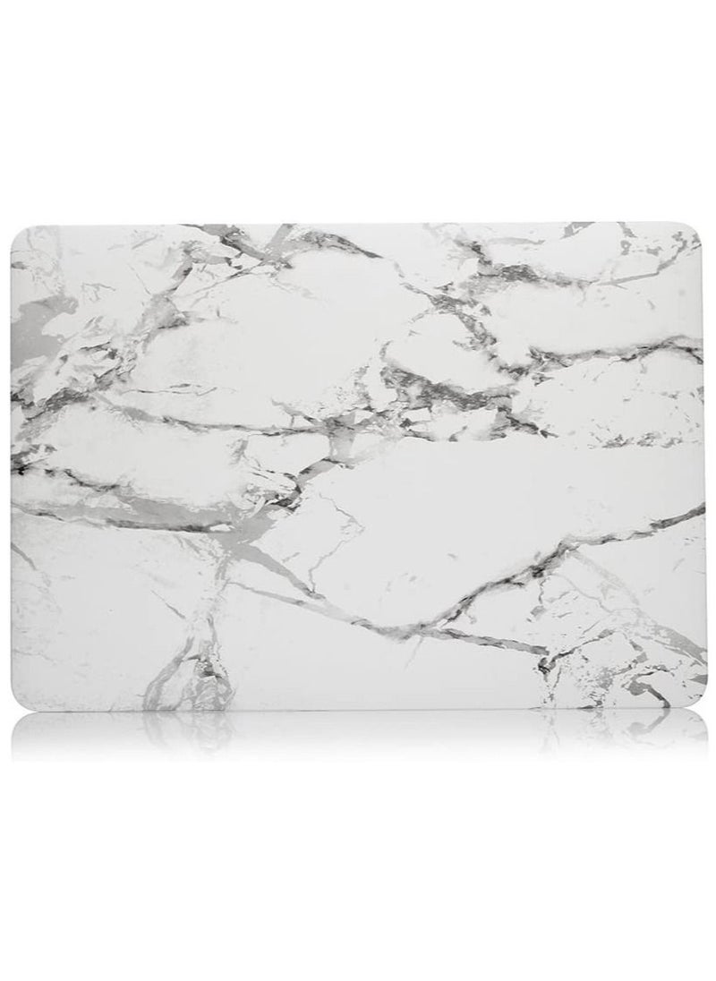 AMM Compatible with Mac Book New Pro 13 inch Case 2018/2017/2016 Model A1988 A1708 Non Touch Bar Ultra Slim Plastic Hard Shell Case with US Layout English Keyboard Cover White Marble  - Image 5
