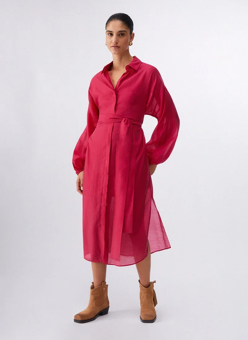 ليو جو Muslin shirt dress