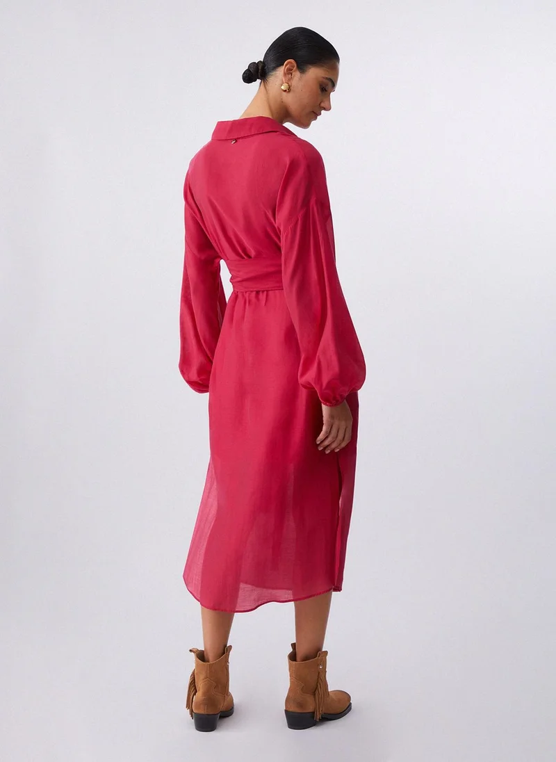 ليو جو Muslin shirt dress
