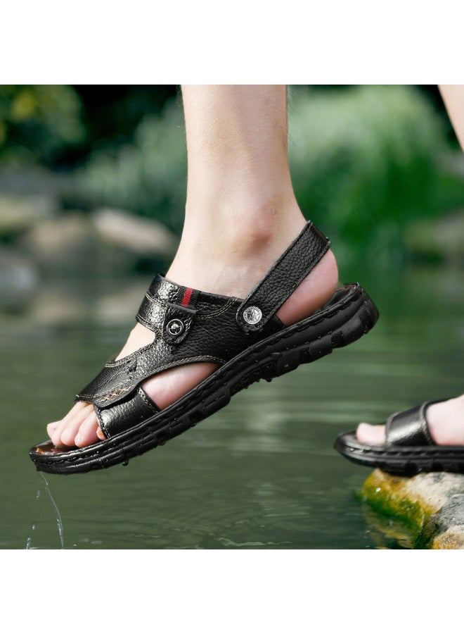 CARTELO Genuine Leather】 Men's Summer Beach Shoes, Outdoor Sandals, Genuine Leather Breathable Sandals For Men - Image 2