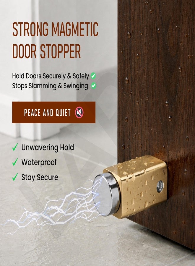 LAPO Heavy-Duty Door Magnet for Main Doors | Zinc 2 Inch Square-Shaped Door Holding Catcher for Home & Office | Fast Installation | 3 Year Warranty | Antique Finish | Pack of 1 - Image 4