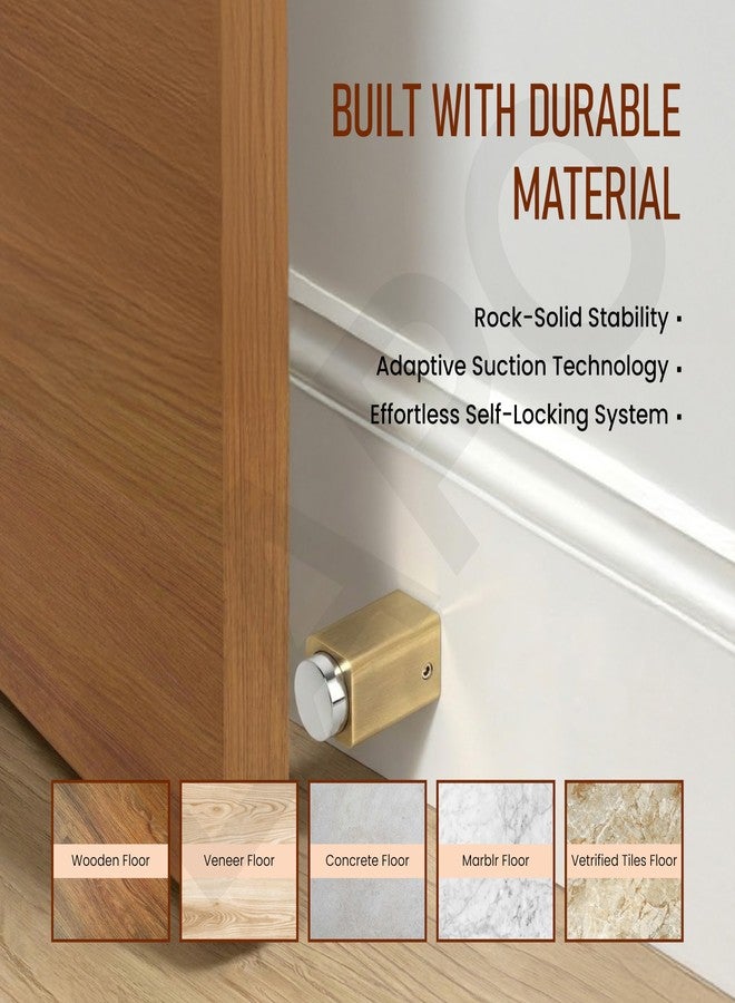 LAPO Heavy-Duty Door Magnet for Main Doors | Zinc 2 Inch Square-Shaped Door Holding Catcher for Home & Office | Fast Installation | 3 Year Warranty | Antique Finish | Pack of 1 - Image 5