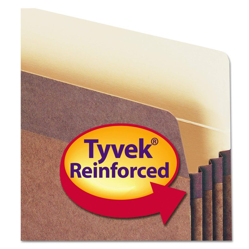 Smead حقيبة ملفات سمياد، لسان مقطوع مستقيم، توسيع 3-1/2"، حجم رسالة، أحمر، 25 في العلبة (73224) - Image 3