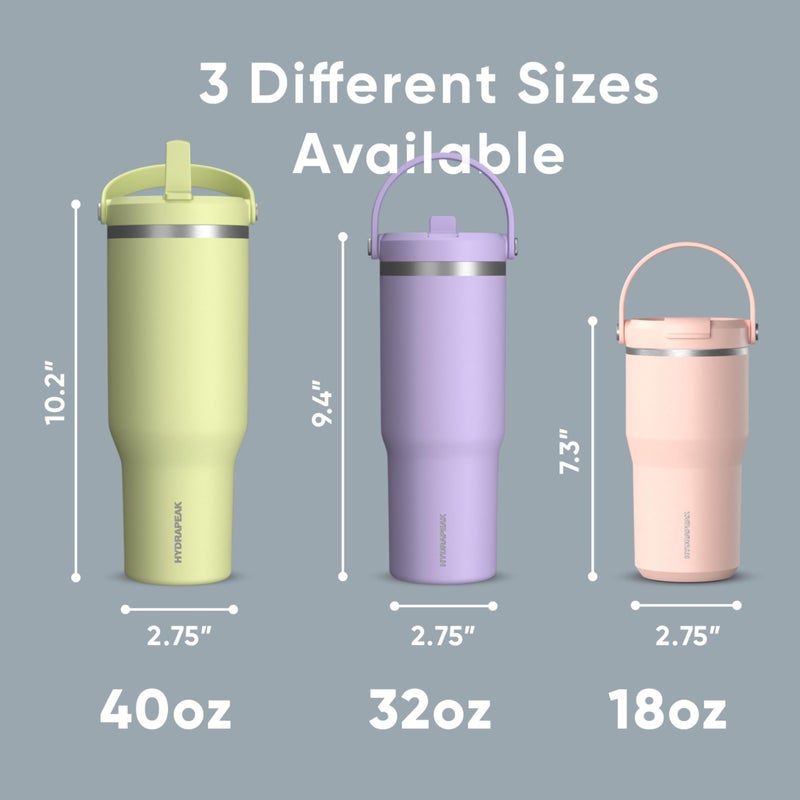 Hydrapeak Hydrapeak Nomad 24 oz Tumbler with Handle and Sip Lid  Leakproof Tumbler  Tumbler Lid  Double Insulated Tumblers  24oz Double Insulated Cup  Stainless Steel (Powder Blue)  - Image 5