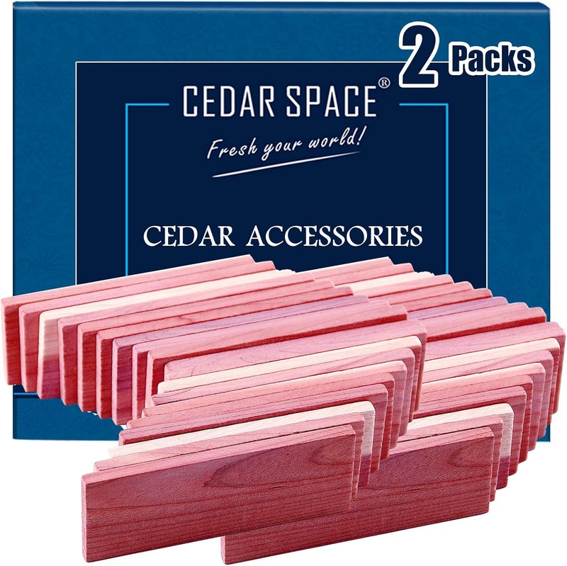 Cedar Space Cedar Blocks for Clothes Storage 16 Pcs, 2 Value Packs 100% Aromatic Red Ceder Blocks, Cedar Planks, Cedar Accessories for Closets Storage - Image 1