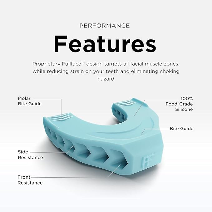 Runmay RUNMAY Premium Facial Exerciser Jawline Exerciser for Men and Women Tighten Tone Strengthen Target your jawline chin lips and cheekbones Foodgrade Silicone Multicolor  - Image 2