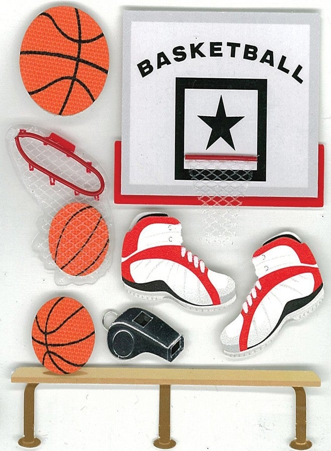 EK Success Jolee's Boutique Dimensional Stickers, Basketball - Image 4