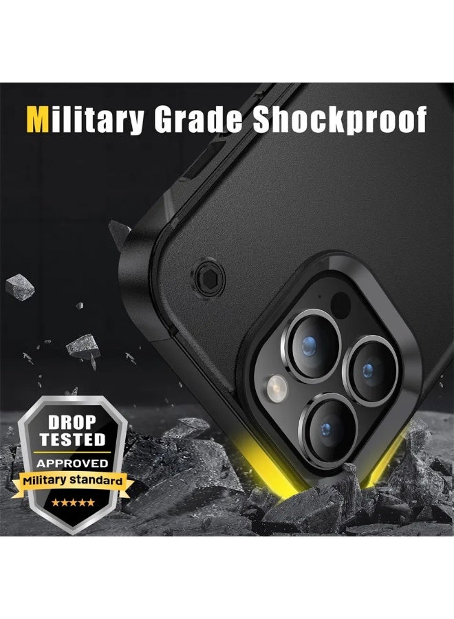 LENOK iPhone 15 pro max Case, Military-Grade Heavy-Duty Armor Case, Rugged, Shockproof, with Kickstand, fingerprint resist, for iPhone 15 pro max (15 PRO MAX) - Image 5