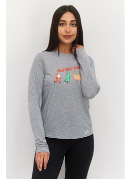 Brooks Women Sportswear Fit Long Sleeve Training Top, Grey  - Image 1