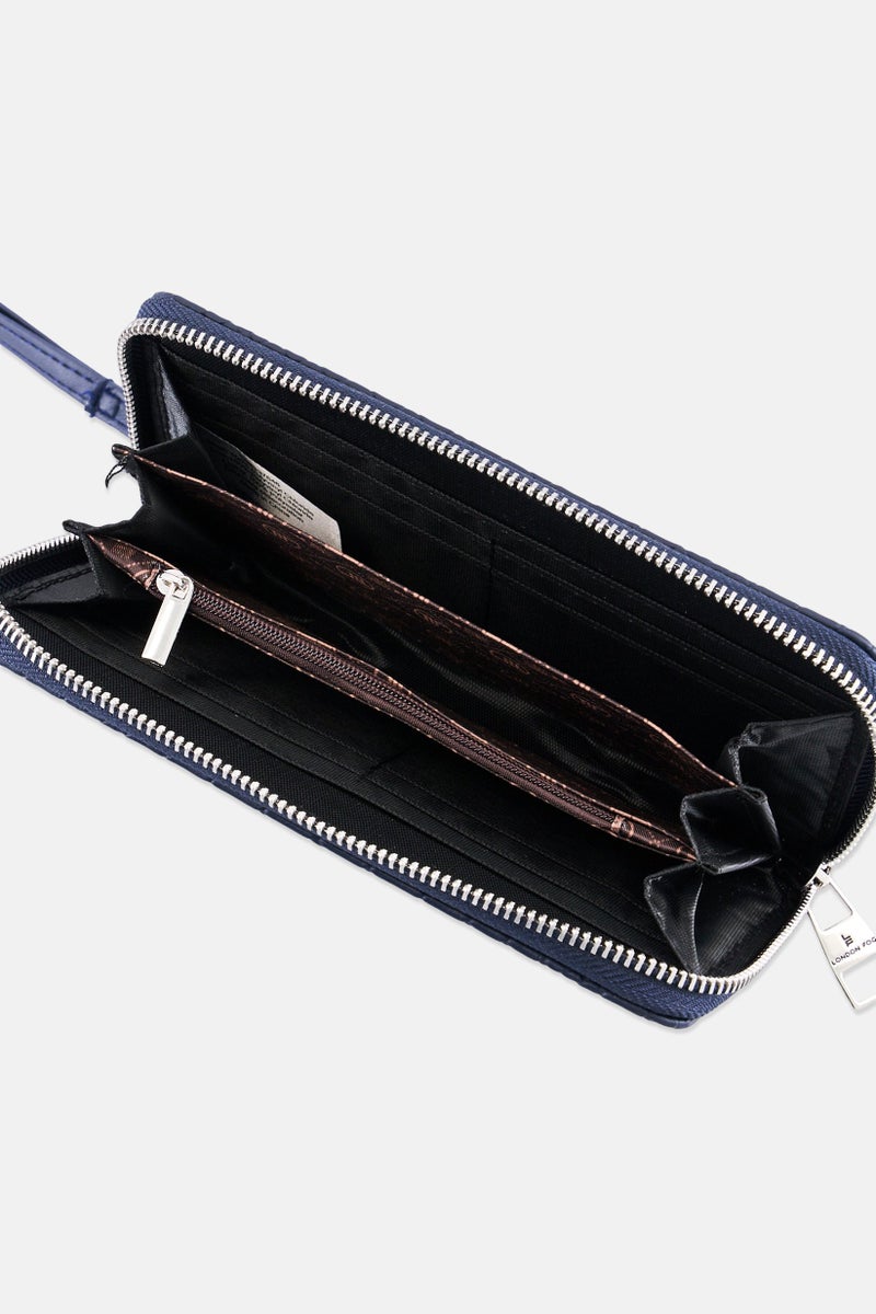 London Fog Women Brand Logo Wallet, Navy - Image 2