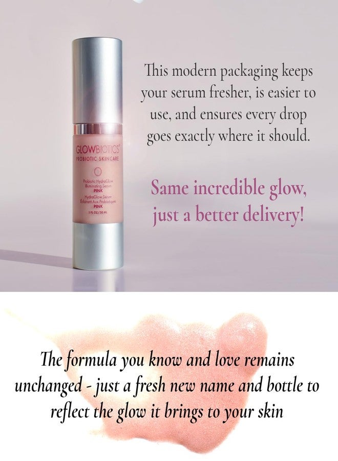 Glowbiotics Probiotic HydraGlow Illuminating Serum Pink: Hydrating Dew Drops for Radiant Skin, Illuminating Glow Enhancer with Hyaluronic Acid and Probiotics, 1 Fl Oz - Image 3