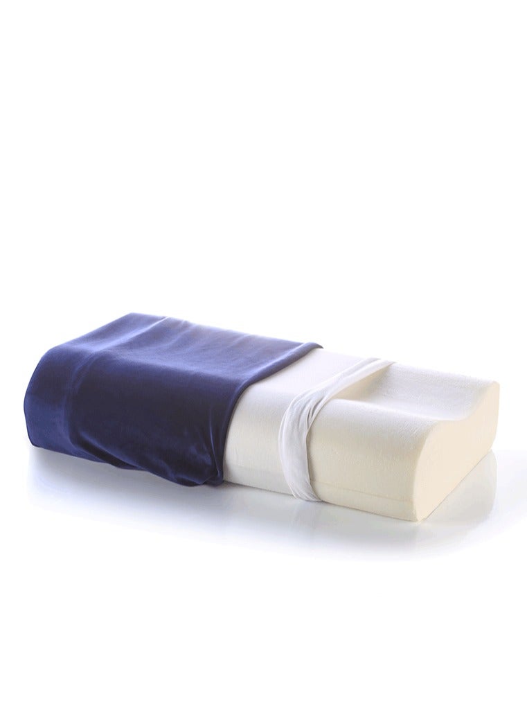 Max Comfort Medical bed pillow to treat neck pain and obtain the correct sleeping position, royal blue  - Image 3