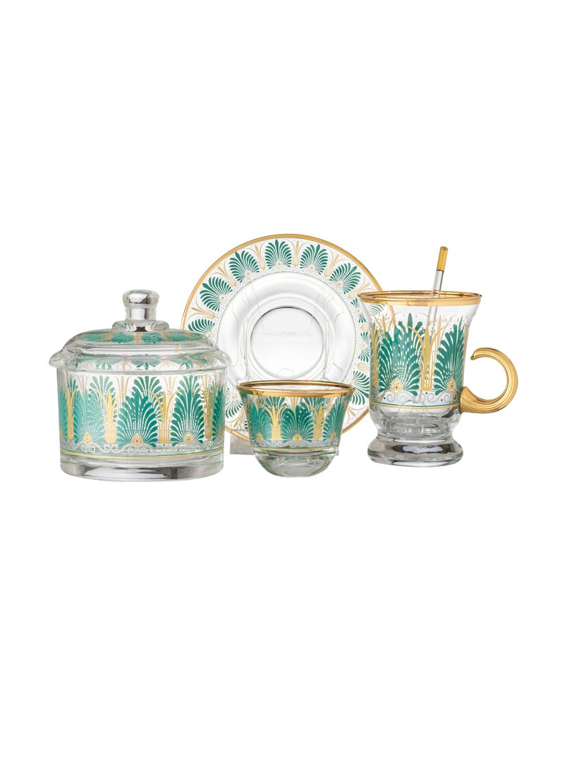 byblos A 25-Piece Coffee And Tea Set Consisting Of 6 Coffee Cups + 6 Tea Cups + 6 Saucers + 6 Tea Spoons + A Sugar Bowl With A Lid  - Image 1