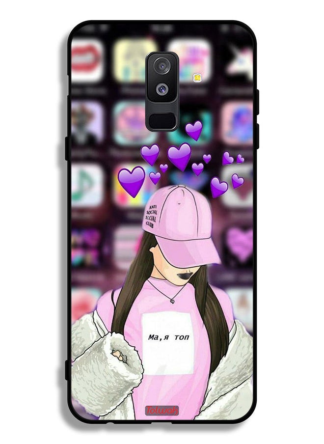 Tolwak Samsung Galaxy A6 Plus (2018) Protective Case Cover Anti Social Club  - Image 1