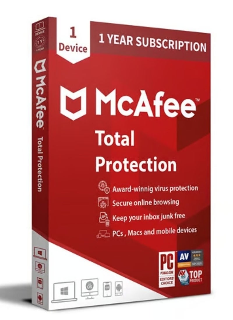 McAfee - Mcafee total protiction 2023 for 1 year Antivirus - Image 1
