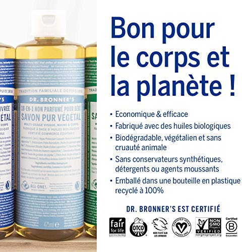 Dr. Bronner's Soap Liq Cstle Baby Unscented - Image 2