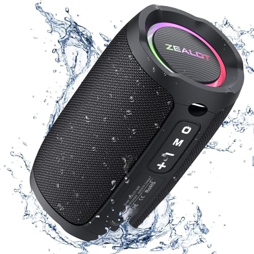 ZEALOT Portable Speaker 20W, Bluetooth Speaker Waterproof, Bocinas Bluetooth, IPX6 Waterproof, Wireless Pair, Clear Stereo Audio/BT5.2/ RGB Light/USB/TF, for Home/Outdoor/Beach - Image 1