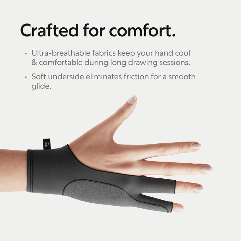 Paperlike Drawing Glove for iPad - Artist Glove for Drawing on Tablets (Right and Left Hand; 3 Sizes: S, M, L) - Image 3