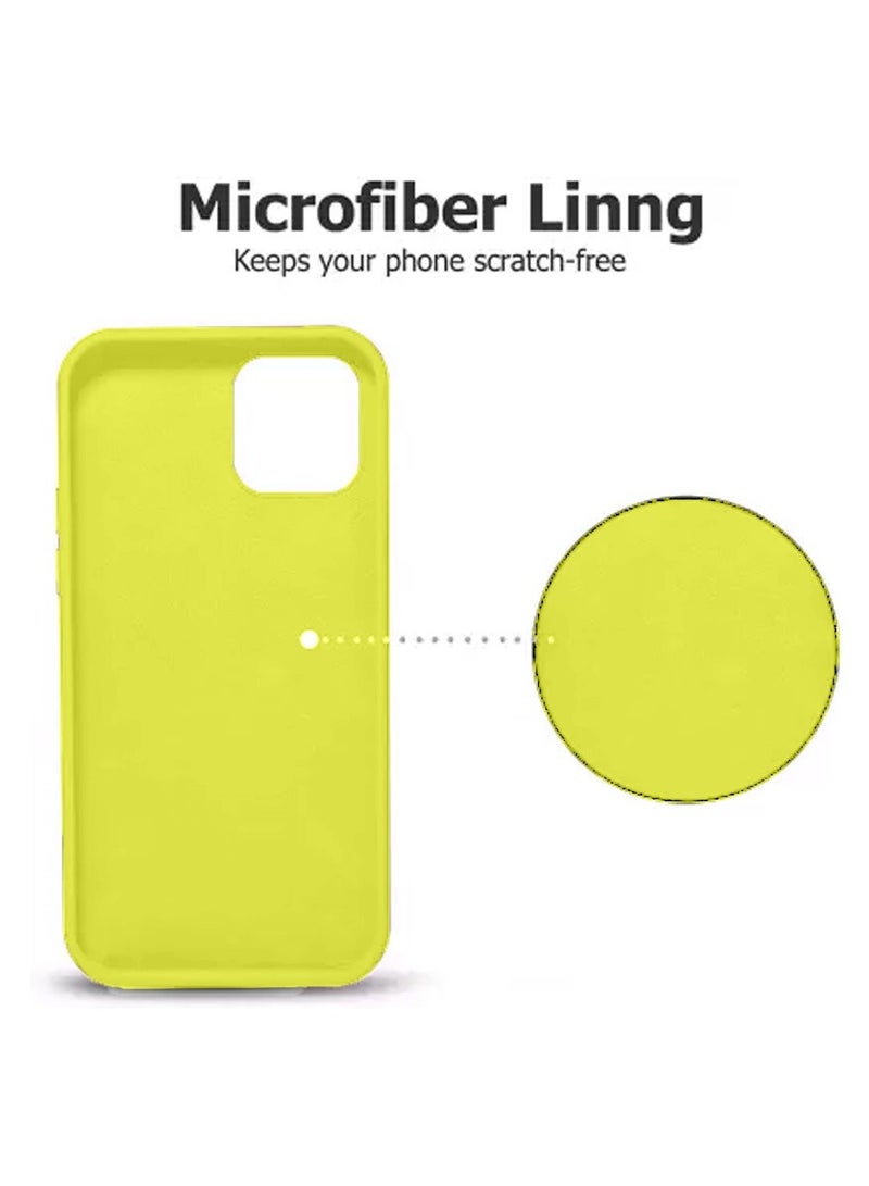 Techie غطاء سيليكون ناعم وسلس مع مقبض يد مغناطيسي وآلية داخلية من الألياف الدقيقة لجهاز آبل آيفون 15 برو - أصفر - Image 5