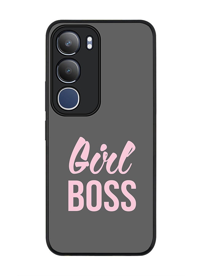 For vivo Y19s / Y19s Pro Case,Slim fit Camera Protection, Shockproof Thin Phone cover  - Girl Boss (Grey)
