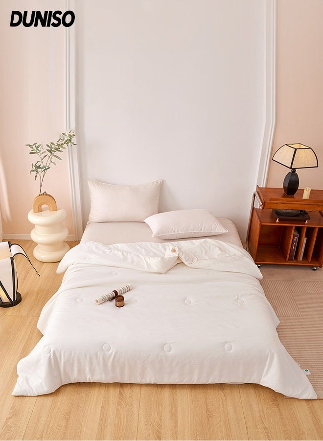 DUNISO Summer Quilt，WashableComforter Cotton Quilt，Ultra Soft & Lightweight Summer Cooler Quilt for Sleeping，for Hot Sleepers Night Sweats ，150*200cm - Image 1