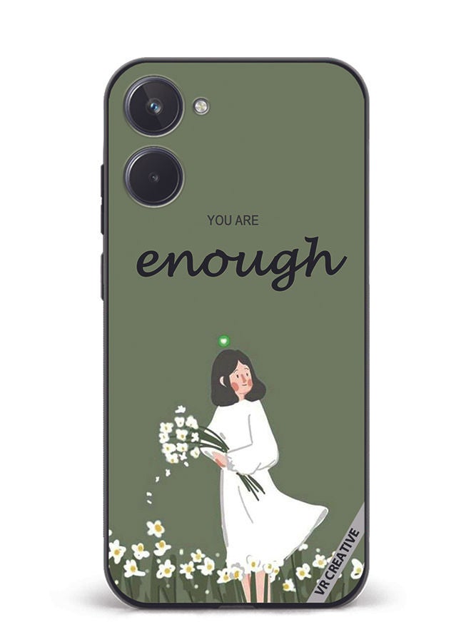 VR CREATIVE Protective Case Cover For Realme 10 You Are Enough Design Multicolour - Image 1