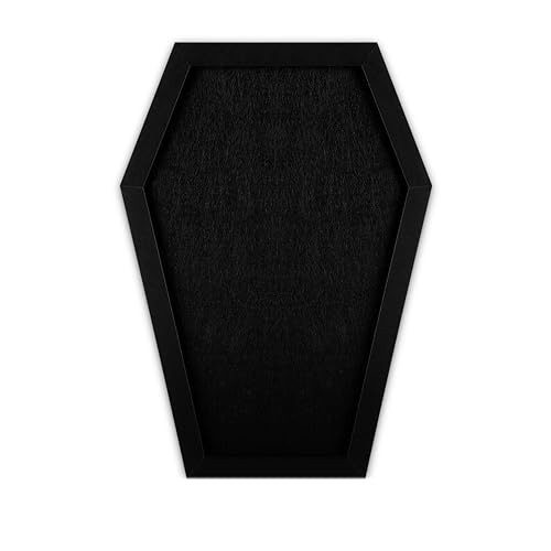 YCCYYCCY Coffin Felt Bulletin Board, Gothic Decor Bulletin Board for Table Top or Wall, Coffin Message Board with Push Pins, Gothic Decor for Home, Office, Bistro and School - Image 1