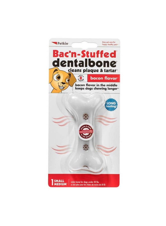 بيتكين عظام الأسنان المحشوة من Bac'N-Stuffed للعناية بالفم للكلاب، تعمل كفرشاة أسنان عند المضغ، تزيل البلاك والجير وتنعش الأسنان، نكهة لذيذة تجعل المضغ يدوم لفترة أطول SM - Image 1
