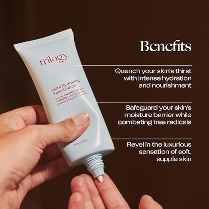 Trilogy Ultra Hydrating Face Cream, Intense Moisture for Dry Skin with Rosehip Oil, 2.5 fl oz - Image 3