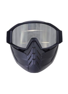 BOLLFO Off Road Half Helmet Mask, Wind And Sand Resistant, Detachable Cycling Glasses  - Image 1