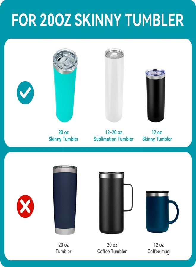 Soledea 20oz Skinny Tumbler Replacement Lids, Replacement Lids for Skinny Tumbler 2.73-2.75 inches in diameter - Image 3