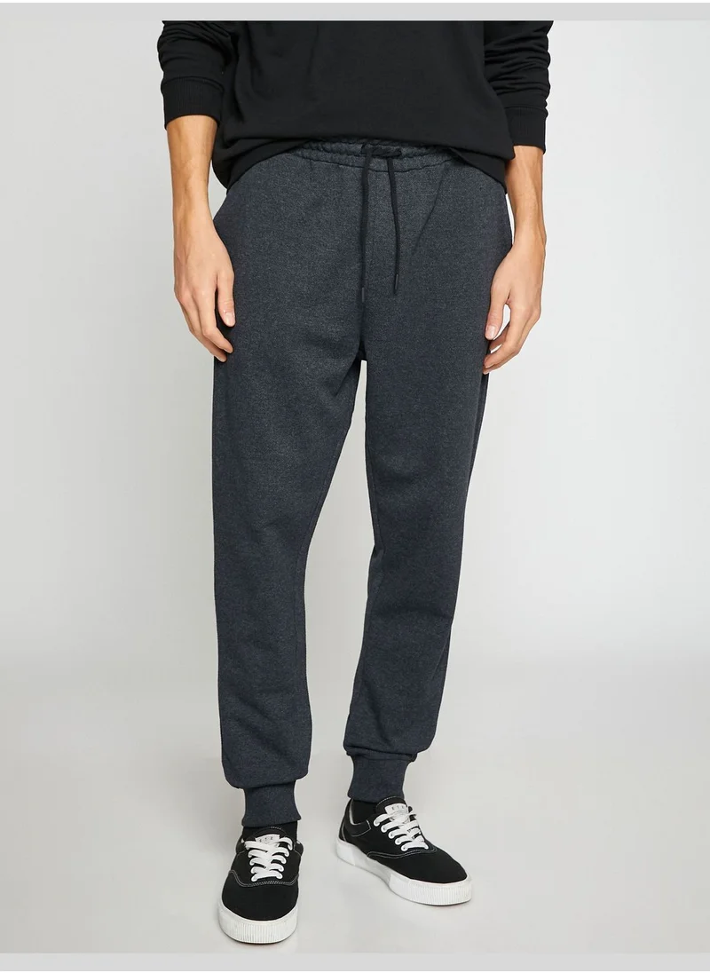 كوتون Basic Jogger Sweatpants Drawstring Pocket Detailed