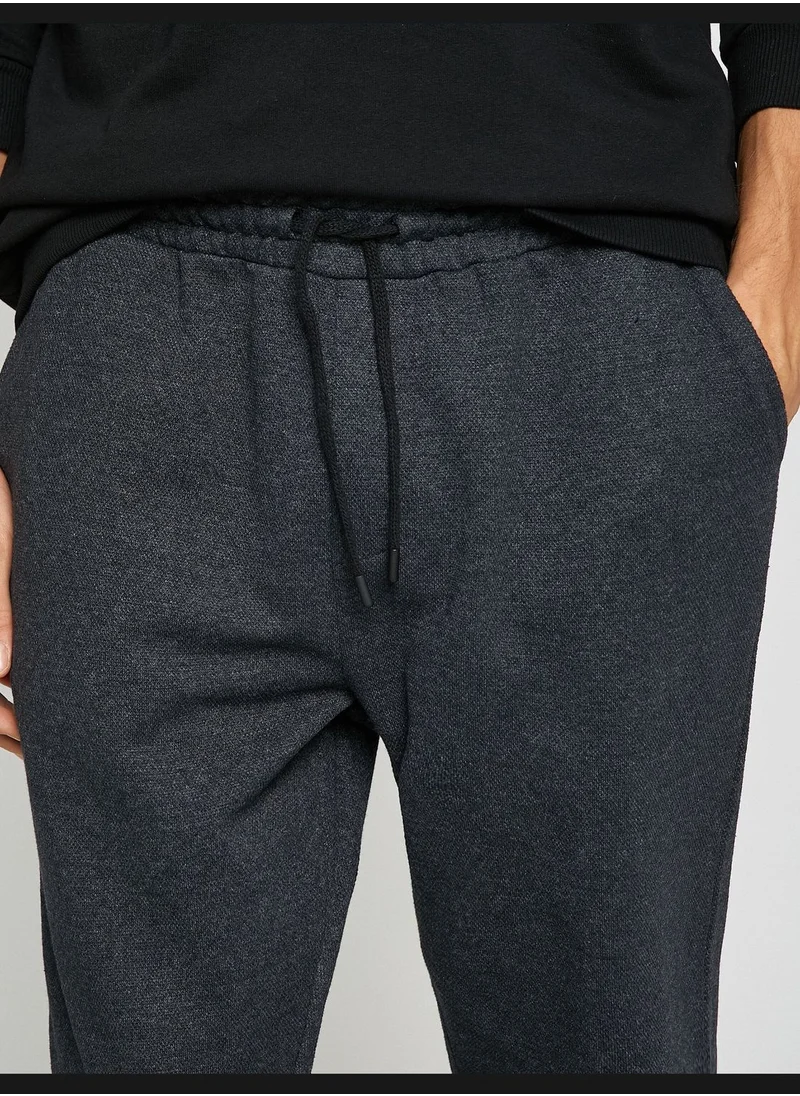 كوتون Basic Jogger Sweatpants Drawstring Pocket Detailed