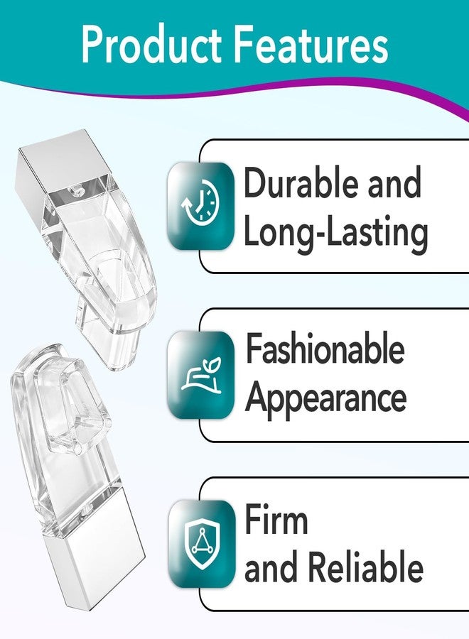 Joworthy Clear Acrylic Towel Bar Brackets with Chrome-Plated Metal Sleeve, Compatible with Alumax and Basco Brand Framed Sliding Shower Doors, Towel Bar Not Included - Image 4