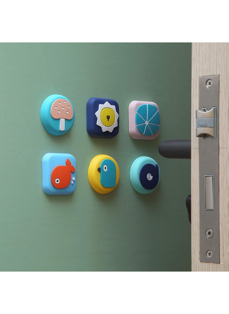 Kitcheniqa Kitcheniqa Silicone Wall Protector Self Adhesive Wall Protector Door Knob Door Stoppers for Furniture Door Bumper Pad Furniture Crash Pads Wall Door Handle Stopper 2Piece Multi  - Image 5